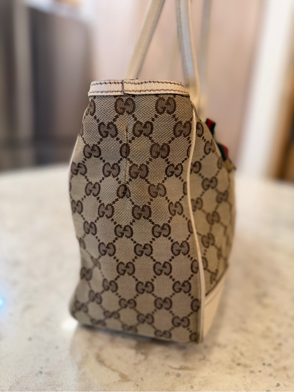GUCCI Medium GG Canvas Prince Tote Preloved - Picture 2 of 16